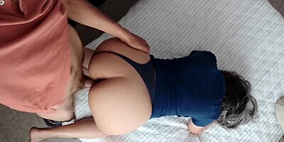 They masturbate my vagina with their fingers, but I ask my stepson to fuck me with his thick cock