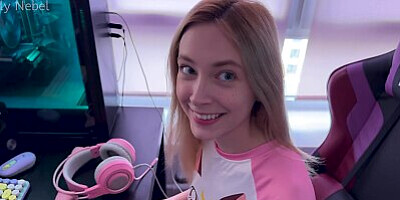 Stepsister was caught doing webcam, now she also acts in porn - Loly Nebel