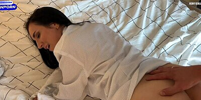 Stepson woke up in the same bed with his half-naked stepmother