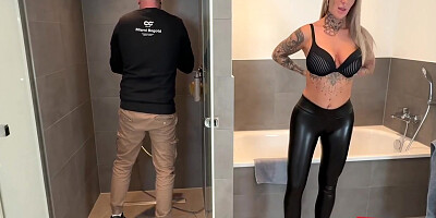 Cheating Wife Fucks The Plumber In Public
