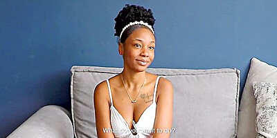 Afro Latina Teen 18+ Beauty Rimmed And Ridden Hard At Casting!