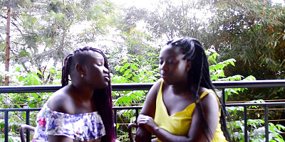 Curvy African BBW lesbians enjoy a hot meaty pussy feast!
