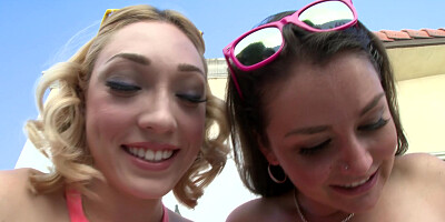 Lily And Allie Are Sluts For Slobber - Swallowed