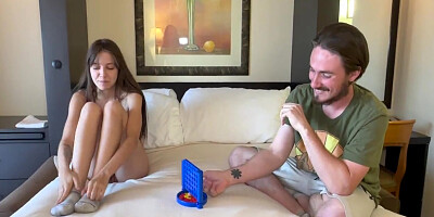 Playing A Strip Connect 4 On The Bed And Losing All Clothes In The Process