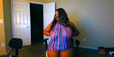 Ebony Webcam Model Trina Foxx Live in Fishnet Lingerie