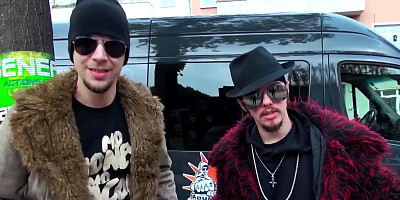 Horny blonde girl blows a guy she just met in the club