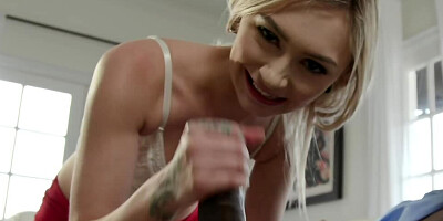 Like a skank babe throws herself at the black guest to be carnal