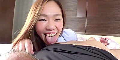 Japanese Girl Sucks Thick Pecker