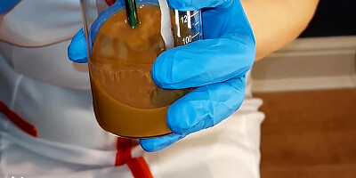 Cfnm Nurse : Slut Wife Swallows Sperm Sample (milking Time)