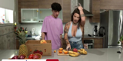 Indica Flower In Busty Babe Takes Cucumber Sized Dick From Friends Boyfriend