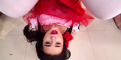 A big ass little red riding hood is fucked by the big hard wolf