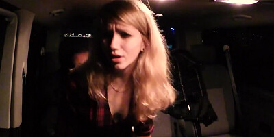 Blonde girl Beatrix Glower sucks George Uhl's cock and rides him