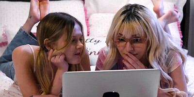 Coco Lovelock and Ava Sinclaire licking pussies in the bedroom