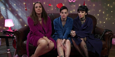 Submissive Lesbian Ass Whipped - Chanel Preston, Nikki Hearts And Leigh Raven