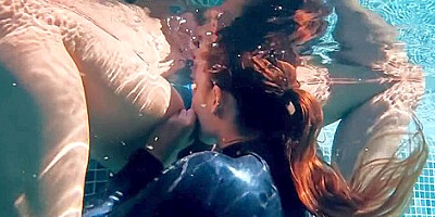 Underwater Latex Struggle Bondage - Eroteric Shibari Bondag