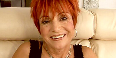 Skinny Redhead Granny Beautiful Facial