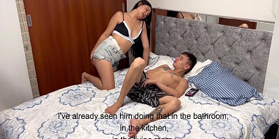 My Shy Stepsister Catches Me Masturbating And Wants Me To Fuck Her Really Hard Until She Cums. I Cum On Top Of Her
