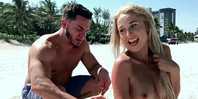 Eccentric blonde copulates with stranger in front of hubby