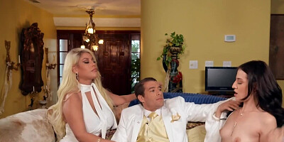 Young nymph lured into fantastic threesome with her idols