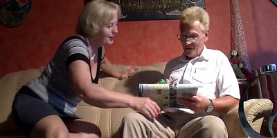 Granny Gets Pierced Pussy Licked And Fucked By Her Hubby