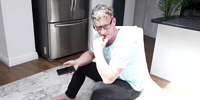 55 Yo Granny Catches Dude Jerking Off And Joins In - Gilfaf