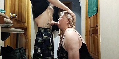 Stepmom Sucks Dick Licks My Ass And Takes Cum On Her Face