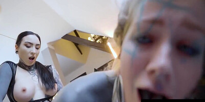 Fetish Lesbians Latex Assfucking & Strapon Nail