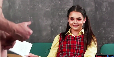 College Gal Teases Professor Dick Till Cum Load