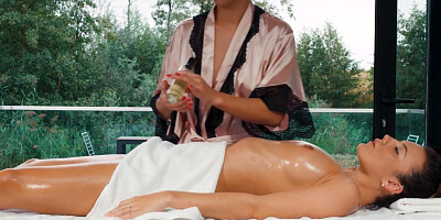 An Oily Massage Makes Vanessa And Morgan Hungry For Pussy - BANG!