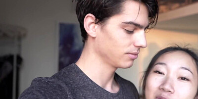 Asian with tiny boobs Luna X gives herself to James in shower