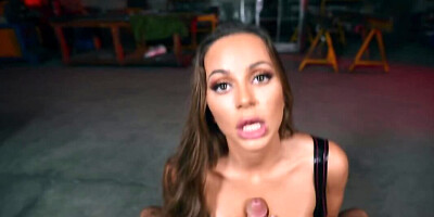 Blowjob and cock riding by the elite busty hooker Abigail Mac