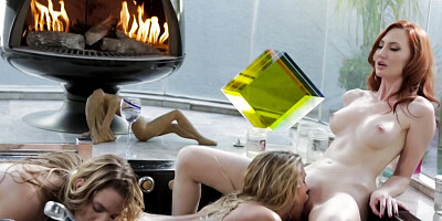 August Ames, Kenna James &amp, Kendra James in wild lesbian 3some