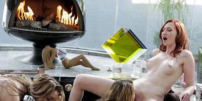 August Ames, Kenna James &amp, Kendra James in wild lesbian 3some