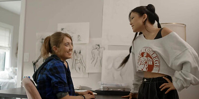 Asian coed Lulu Chu seduces former babysitter Electra Rayne