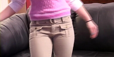 Classy sweet teen in solo masturbation scene