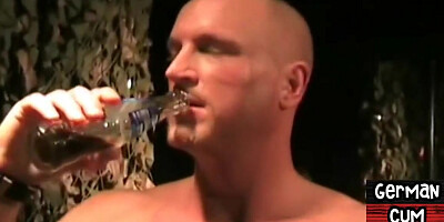 Mouthjizzed German Masked Bottom Gangbanged In Sling