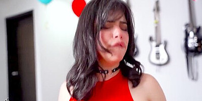 Min Galilea And Diana Marquez Perverts Lil Naive Selena Vega In A Lesbic Strap-on Threesome