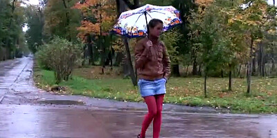 Cute solo teen tyler lifts her skirt