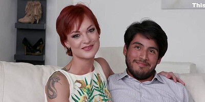 Black Man Dumps His Load Inside Redheaded Wife With Kessie Shy