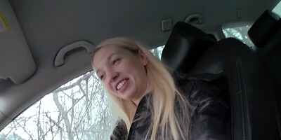 Driver picks up blonde who gives him BJ in car and not only