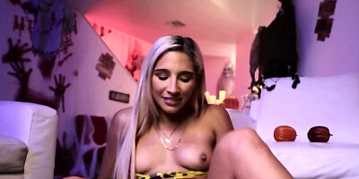 Fuck is a good way for Abella Danger to spice up boring Halloween