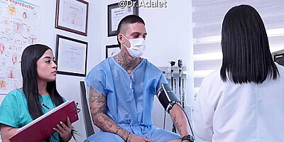 Dr. Adalet Checks Out Patient With Erectile Disfunction, But Makes Him Very Hard And Cum!