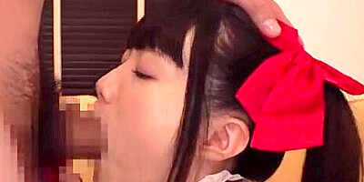 She is held in place, her head is held down, and the electric massager is applied to the back of her throat.