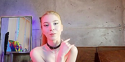 Cute Blonde Model Sucks A Big Dick