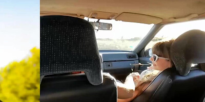 Milf teaching teen lesbian love in the back of a car