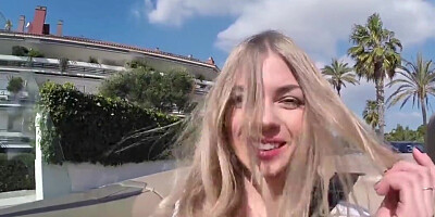 Shameless screwing in a public plce for a big booty blonde