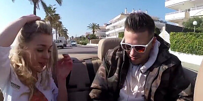 Shameless screwing in a public plce for a big booty blonde