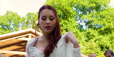 Redheaded bitch is fucked in POV to repay the debt