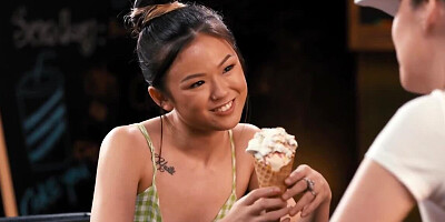 Asian teen has a romantic date with her lesbian friend