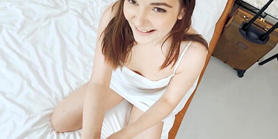 Lana Lelani gets down on her knees for a blowjob at the start